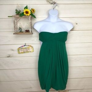BCBG MAXAZRIA SILK EMERALD GREEN DRESS/SZ/L